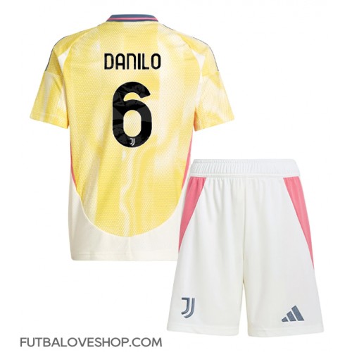 Dres Juventus Danilo Luiz #6 Preč pre deti 2024-25 Krátky Rukáv (+ trenírky)